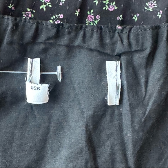 NWOT Princess Polly Black Mini Dress with Floral Design - Picture 8 of 9